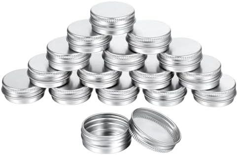 24 Pack 05 Oz Aluminum Tin Jars with Screw Lid