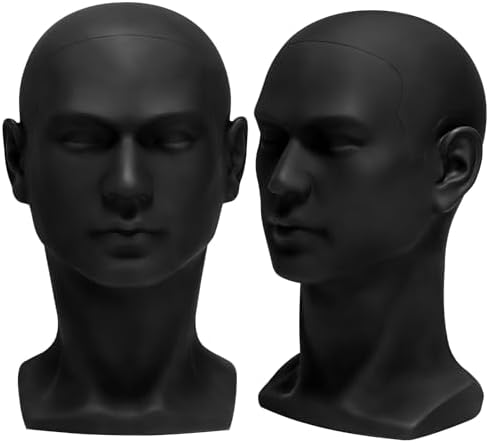 ZOOFOX Male PVC Mannequin Head for Hats and Wigs
