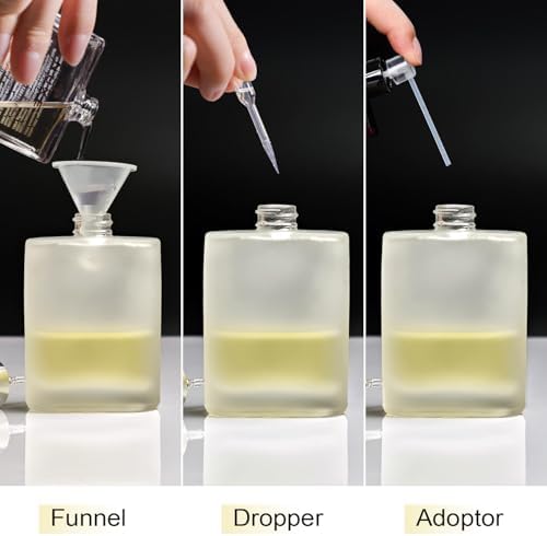 50ml Glass Spray Bottle 2 Pack Refillable Atomizer