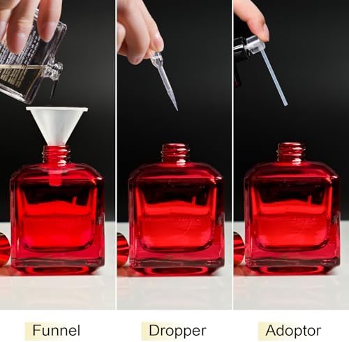 50ml Glass Perfume Spray Bottle with 3 Dispensers