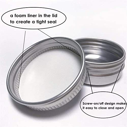 JOYWEE 24 Pack 5 Oz Aluminum Tin Jars with Screw Cap Lid