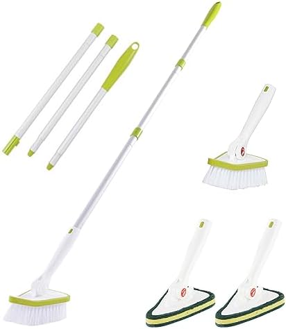 CQT 2 in 1 Bathroom Cleaning Brush with 48 Inch Handle