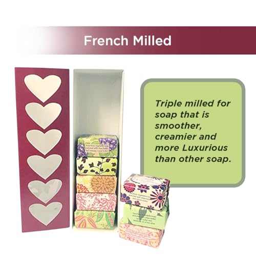 French Milled Botanical Soap Set of 9 - Valentines Day