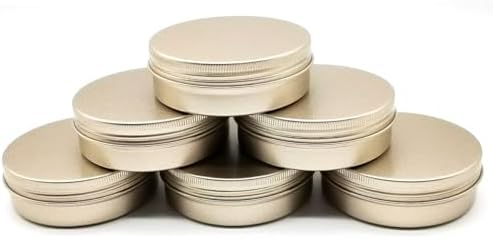 6pcs 100ml Matte-Gold Aluminum Tin Cans