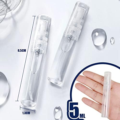 Fandamei 10 Pack 5ml Clear Mini Spray Bottle Empty