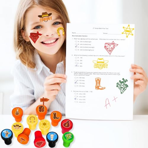 36PCS Cowboy Party Favors with Temp Tattoos and Stamps