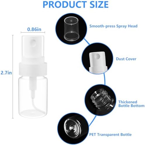 6 Pack Mini Perfume Travel Refillable Bottles 5ml