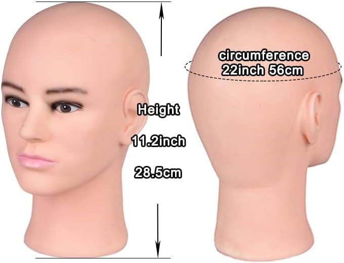 Ruilong Male Bald Mannequin Head for Wig Display