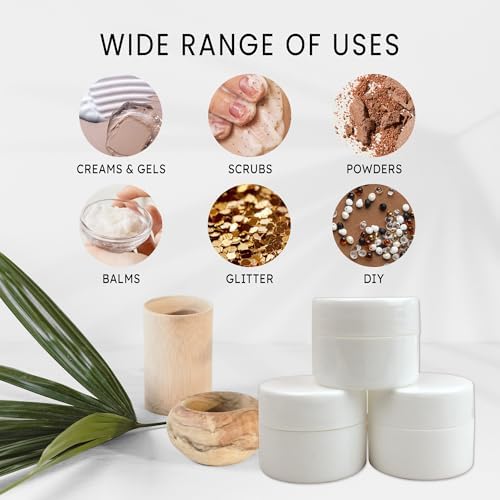 PANA Beauticom 72 Piece 7G White Plastic Jar with Foam Lid