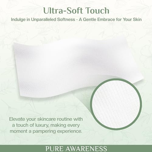 60 Pack Biodegradable Face Towels for Sensitive Skin