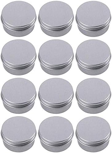 05 Ounce Aluminum Tin Jar with Screw Lid 12 Pack