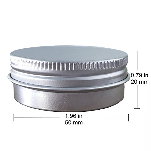 Wuiil 6 Pack Aluminum Tin Jars with Screw Cap Lid 1 Oz 30ml