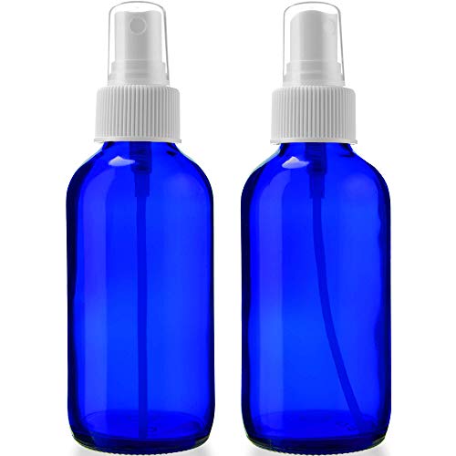 Sallys Organics 2 Pack Small Blue Glass Spray Bottles