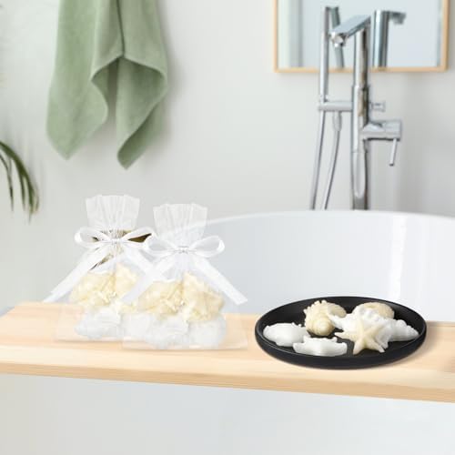 200g Sea Glass Soap with White Seashell Design