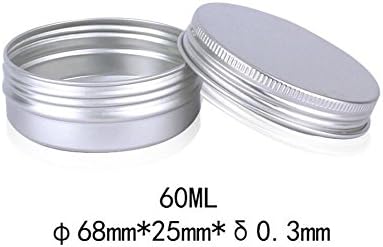 12PCS 2oz Silver Aluminum Cosmetic Sample Tins with Screw Lids