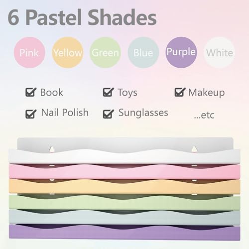 YMVV 6 Colors Nail Polish Wall Shelf Organizer