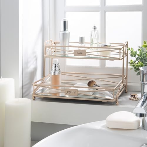 Home Details 2 Tier Mirrored Vanity Tower