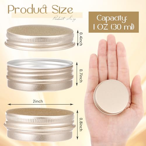 Patelai 64 Piece Lip Balm Tin Containers with Screw Lid