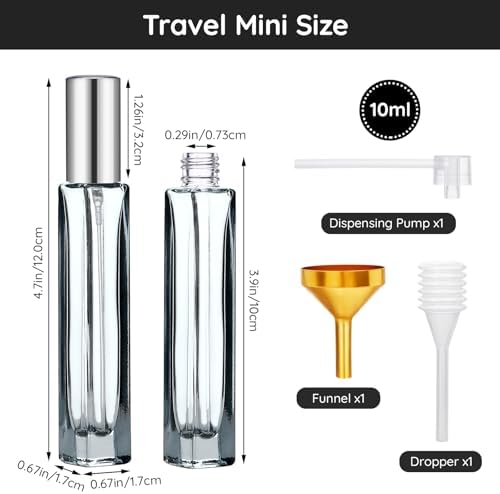 Segbeauty 5-Piece Glass Perfume Bottle Set