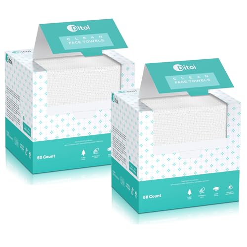 Ditoi Ultra Soft Face Towels 10x12 100 Count 2 Pack
