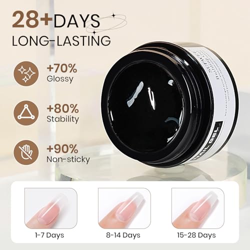 SUPWEE 3D Nail Gel Art 2PCS Clear Builder Gel for Nails
