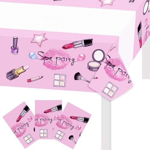 XXDecor 3 Pack Spa Party Tablecloths for Girls