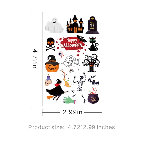 Temporary Tattoos for Kids - 360 Piece Halloween Party Favor
