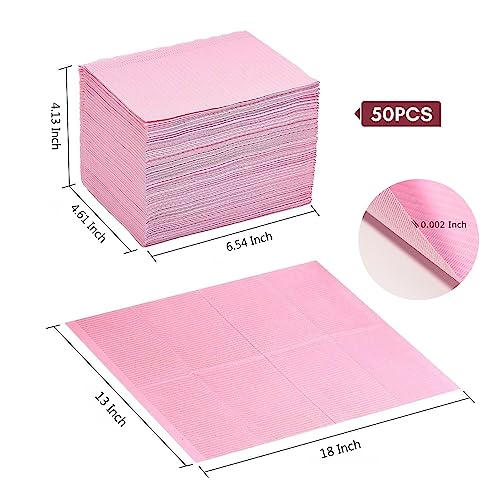 Makartt 50Pcs Pink Disposable Nail Mats