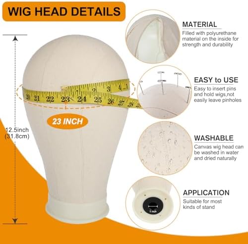 PWEOUKE 23 Inch Wig Stand Tripod with Head Set