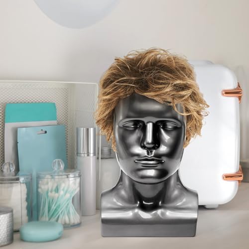 Peohud Male Mannequin Head for Wig Display