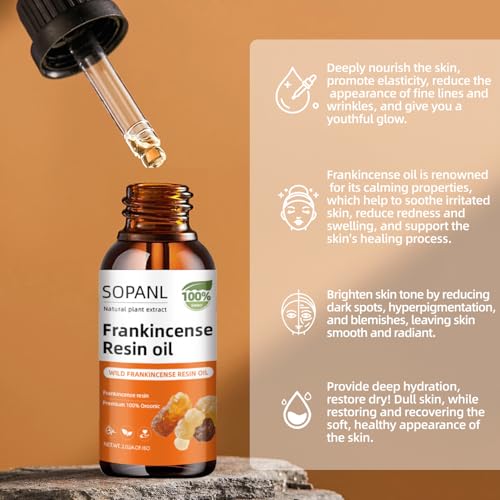 Organic Frankincense Resin Oil for Face 2 Fl Oz