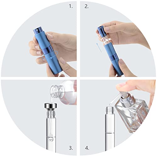Lil Ray 8ml Mini Perfume Atomizer 4pcs