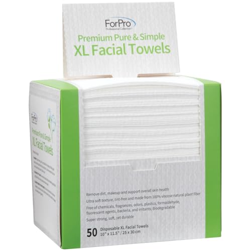 ForPro Premium Pure Simple XL Facial Towels 50 Count