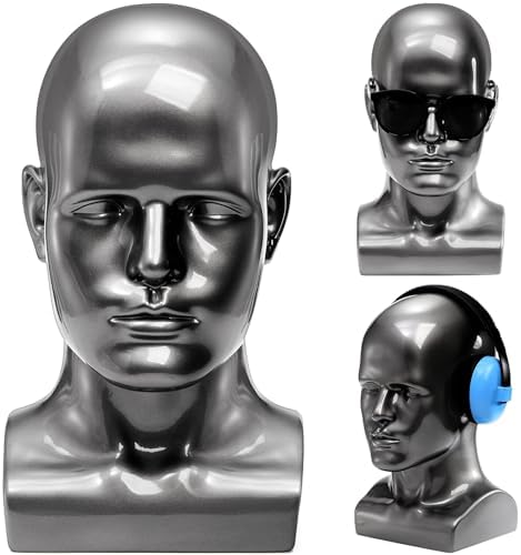 Peohud Male Mannequin Head for Wig Display