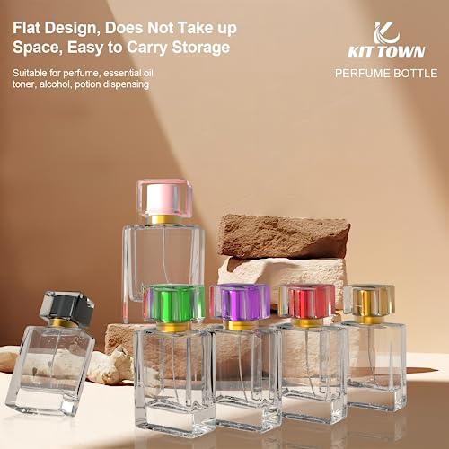 Refillable Perfume Bottle 2 Pack Glass Spray Bottle 50ml 17oz