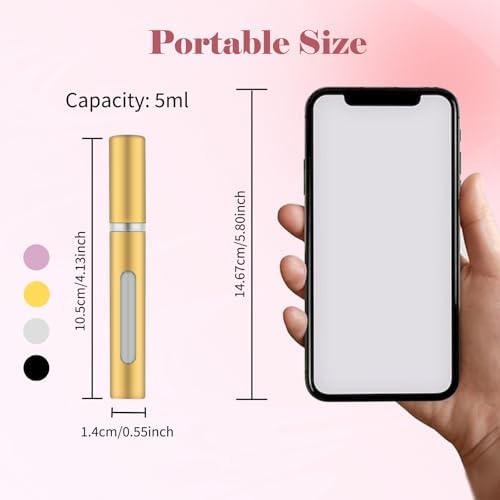 4pcs Mini Perfume Travel Bottles with Clear Window