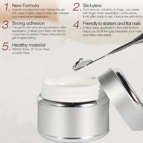 Beautilux 50g Solid Nail Glue Gel UV Cured