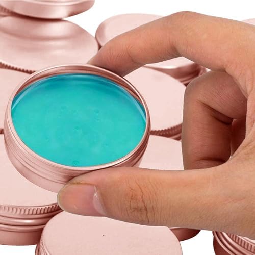 1 Oz Rose Gold Aluminum Jar with Screw Cap 12 Pcs