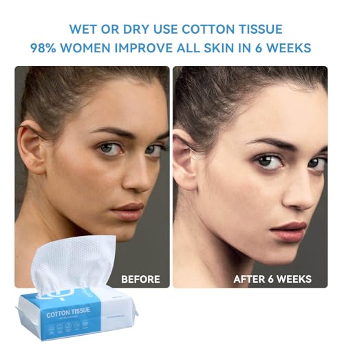 ISHOWBEST Disposable Face Towel 60 Count Biodegradable