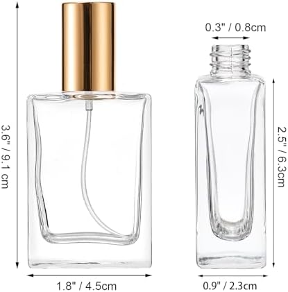 Foraineam 12-Pack Clear Glass Spray Bottles Refillable and Portable