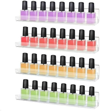 ROYALITA 4-Pack Acrylic Shelves for Nail Polish Organizer