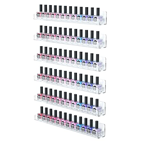 FEMELI Nail Polish Wall Rack 6 Shelves 15 Inch