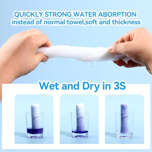 ISHOWBEST Disposable Face Towel 60 Count Biodegradable