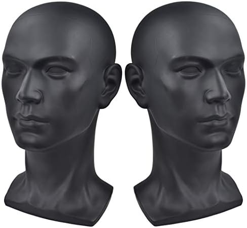 PVC Male Mannequin Head for Wig and Accessories Display