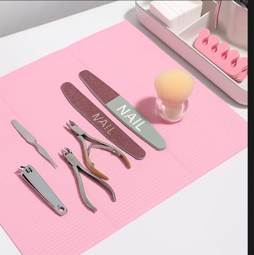 Disposable Nail Mats 50Pcs Non-Slip Waterproof for Manicure Salon Home