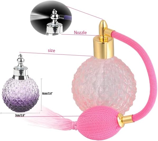 100ml Crystal Perfume Bottle with Long Spray Tassels Atomizer Pump Refillable Glass