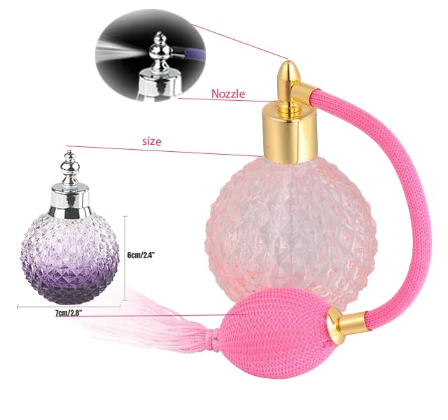 100ml Pink Glass Refillable Perfume Spray Bottle