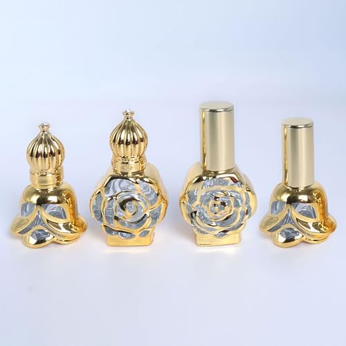 VolksRose 10ml Mini Vintage Roller Bottles 4PCS