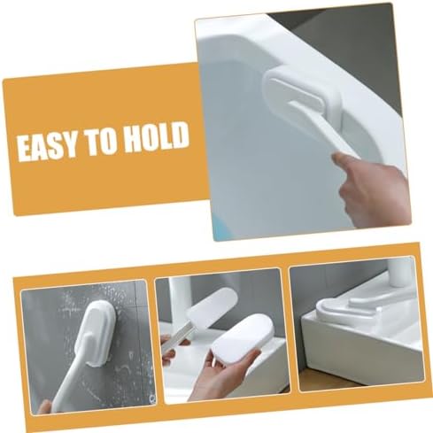 Healifty Long Handle Bathtub Cleaning Brush with Large Sponge Head and Dense Bristles