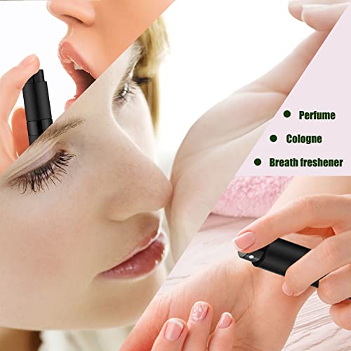 2PCS 8ml Mini Perfume Atomizer Bottles Matte Black